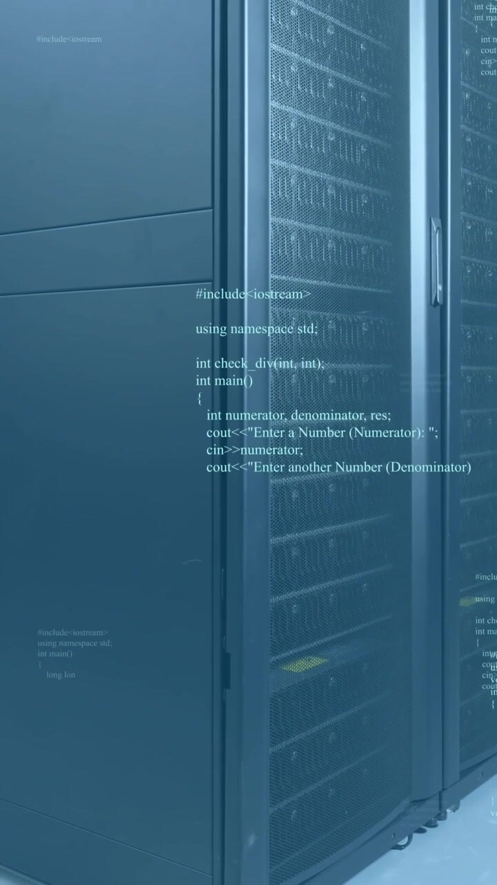 Animazione dell'elaborazione dati su server di computer