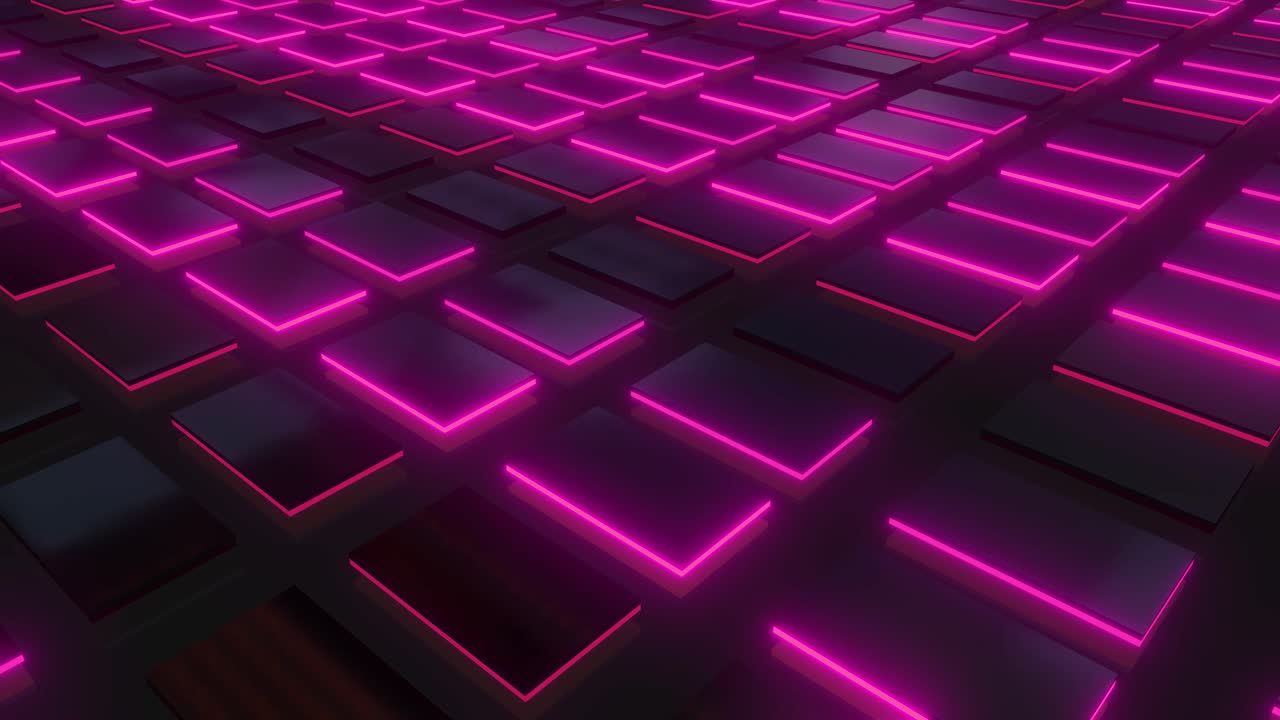 Pink Neon Grid Pattern