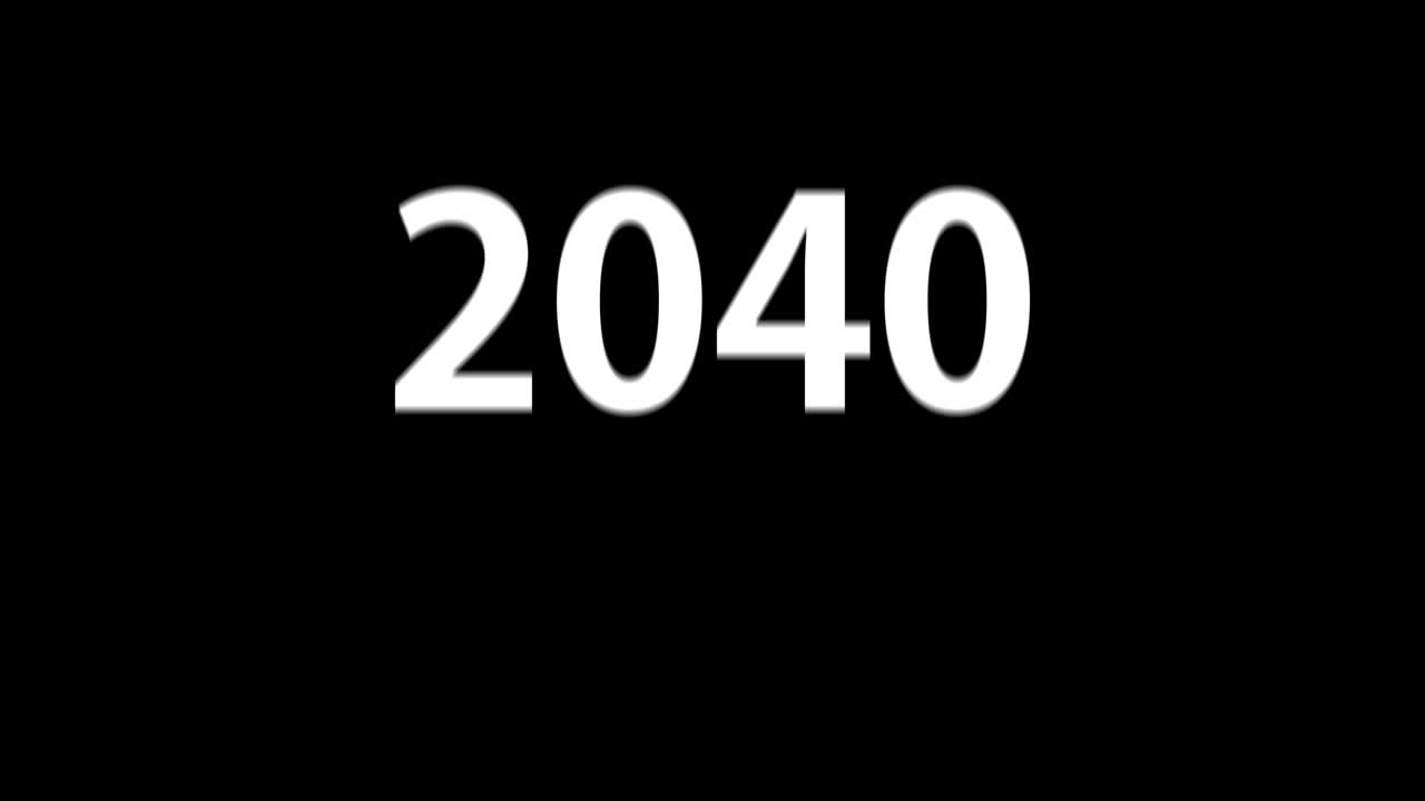 2040 animazione di testo motion graphics