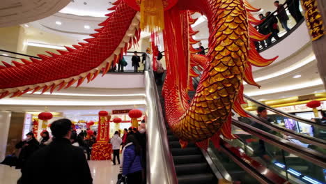 dragon decoration in a shopping mall