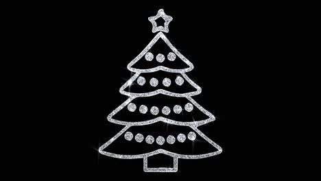 silver glitter christmas tree