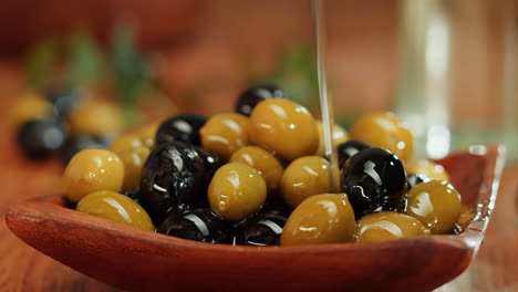 olives with olive oil