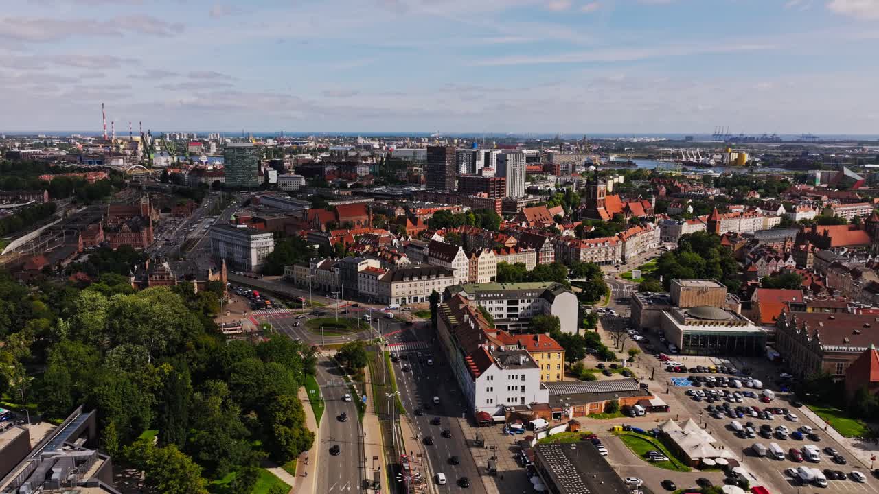 Panorama of Gdańsk, city framed as NATO frontier against drone threats