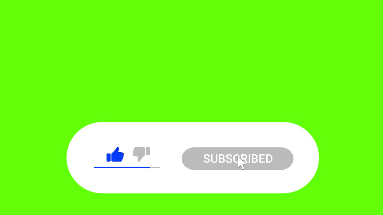 rounded corner subscriber button with green screen