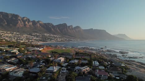 Foggy-Twelve-Apostles-Mountain-Seen-From-Clifton-4th-Beach-In-Cape-Town,-South-Africa