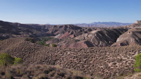 gorafe desert, granada, andalusia, spain, aerial moving forward
