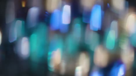 la rotación de los círculos bokeh en el sentido de las agujas del reloj