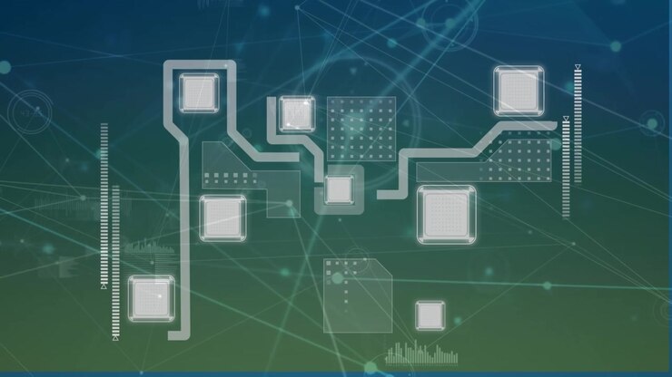 Animation of media icons over data processing