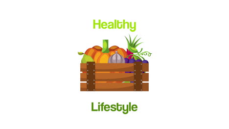 healthy life style vegan food in wooden basket