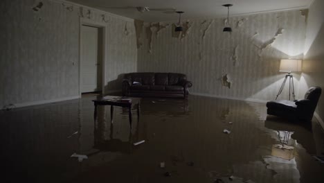 flooded living room