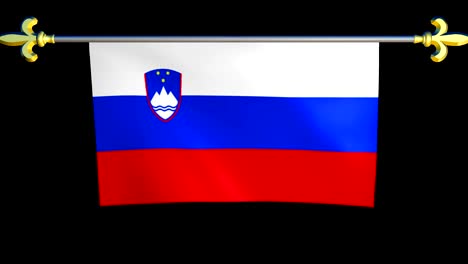 large looping animated flag of slovenia