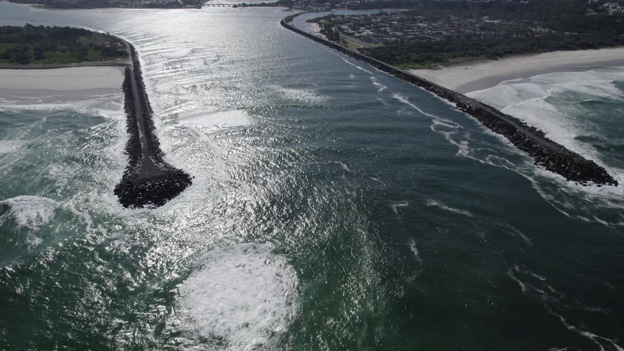 오스트레일리아 뉴사우스웨일즈 의 일몰 때 리치몬드 강 위 에서의 공중 사진 - 드론 촬영