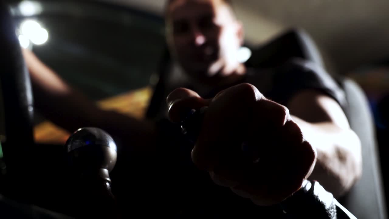 Person Driving a Car at Night