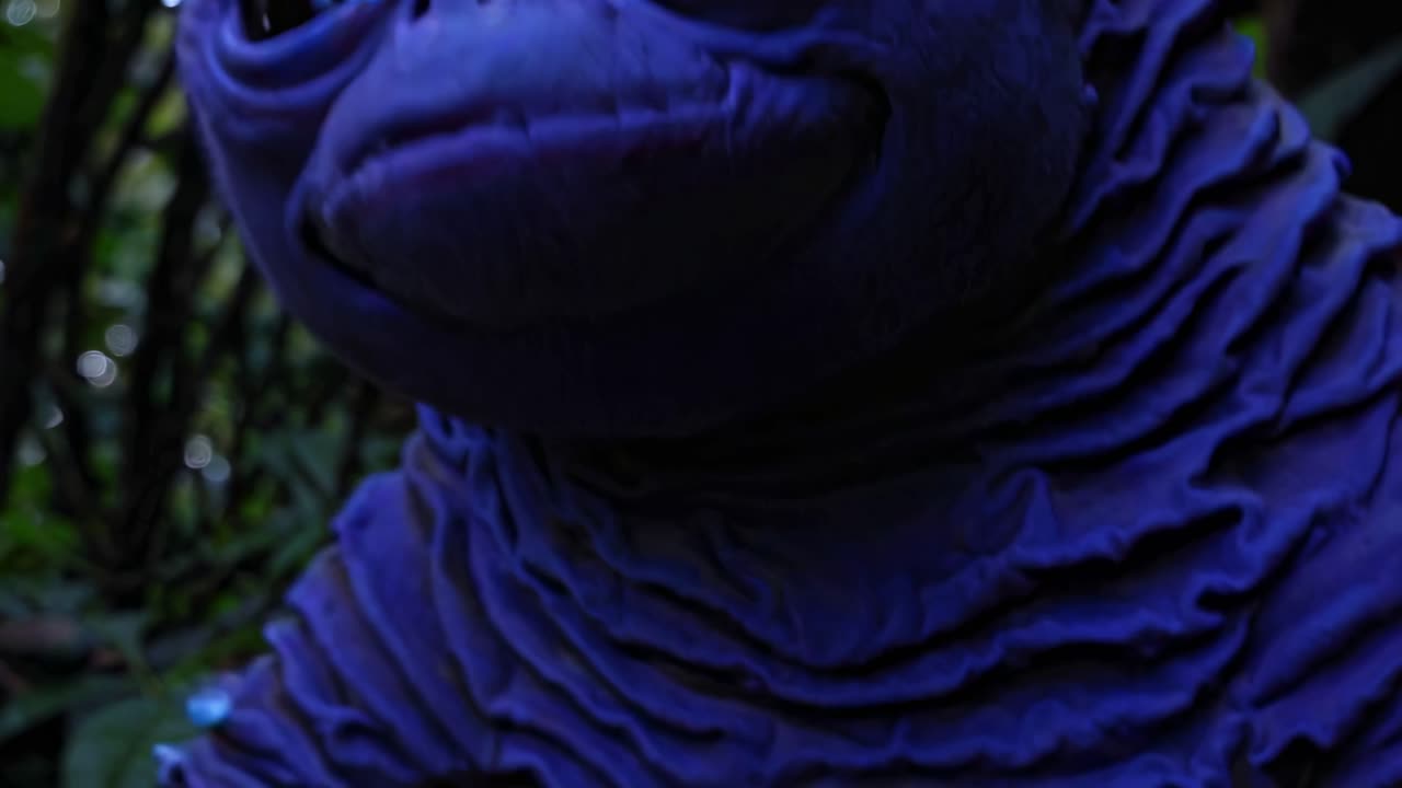 Alien Monkey Sculpture in a Forest