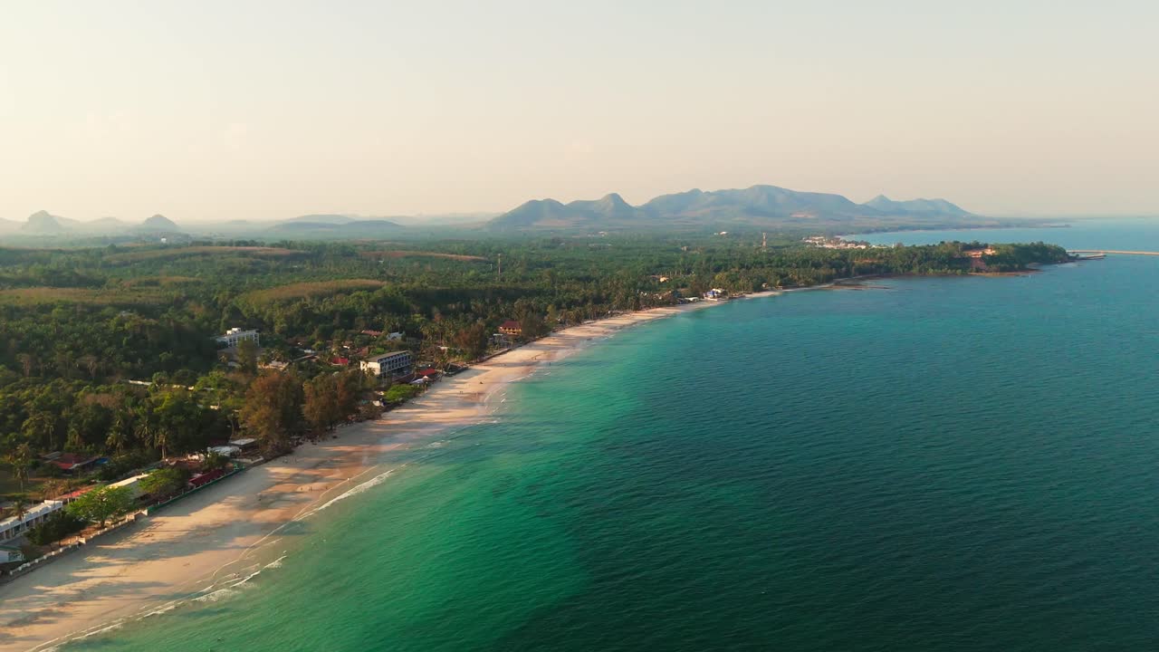 Chumphon Thailand Aerial view at sunset