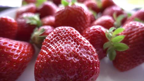 strawberrys as background in slow motion