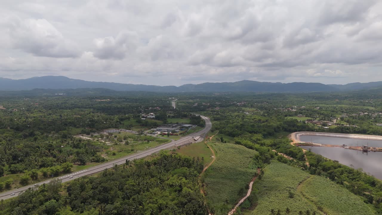 Aerial View Of The County Side In Jamaica