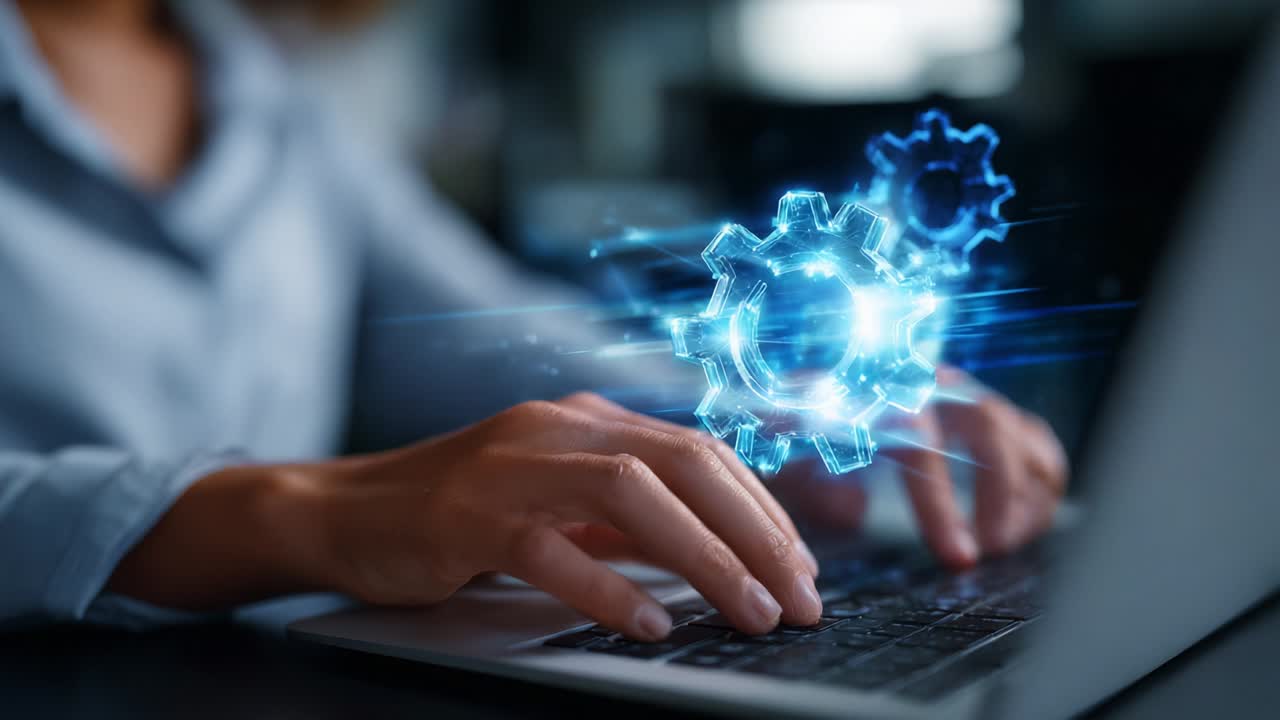 Harnessing the Power of Technology: A User Engaging with Innovative Software Tools on a Laptop to Enhance Productivity and Workflow Efficiency through Visualization of Gears and Mechanisms