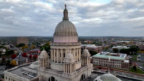 aerial orbiting state capital in providence rhode island