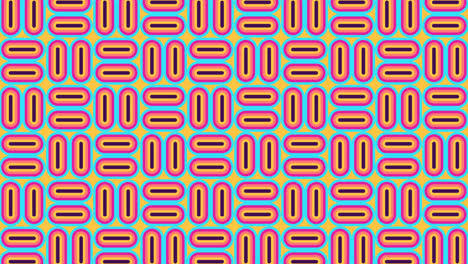 motion graphic of flat retro 60's or 70's background with pattern