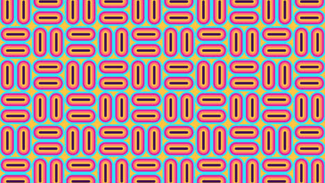 motion graphic of flat retro 60's or 70's background with pattern