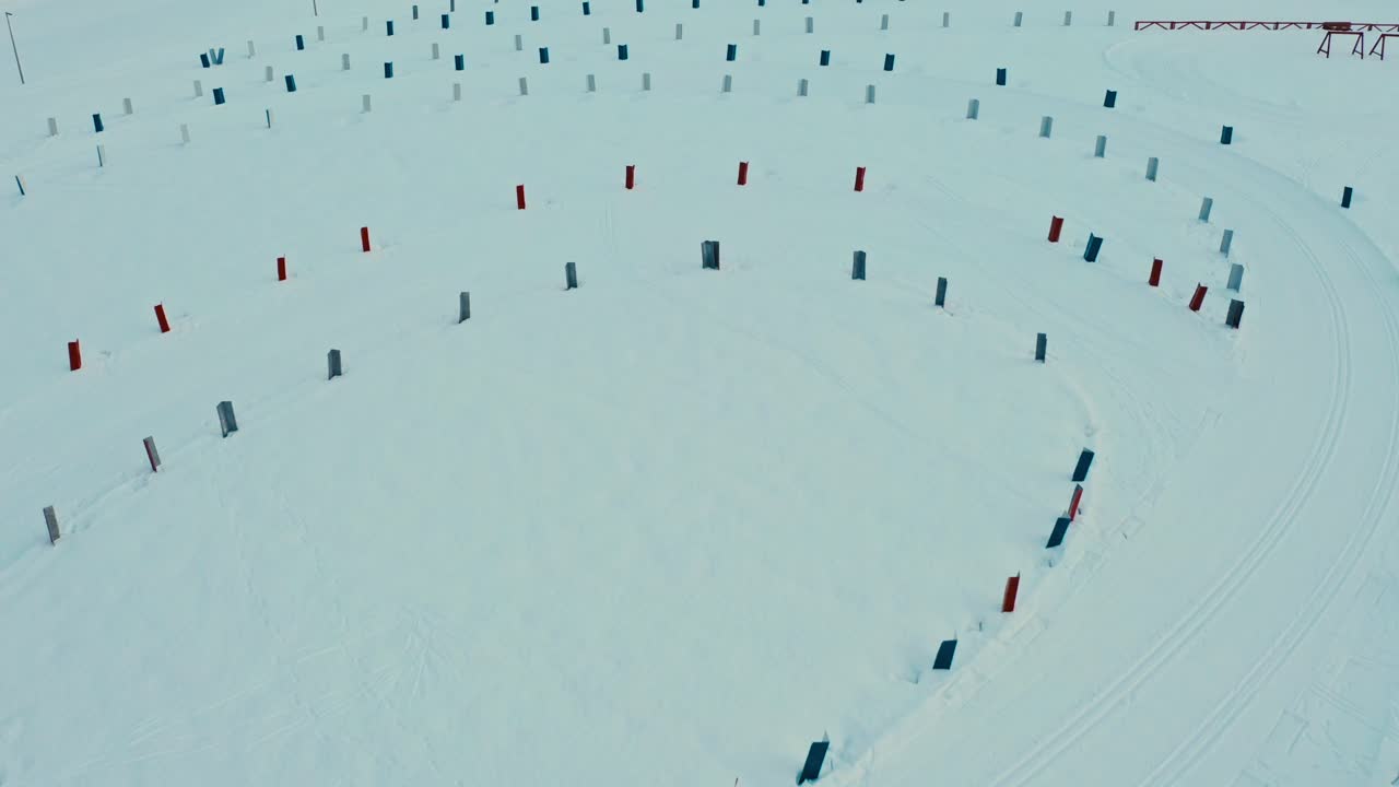 스키  ⁇ 레트 바이애슬론 훈련 드론 공중 기울기 공개