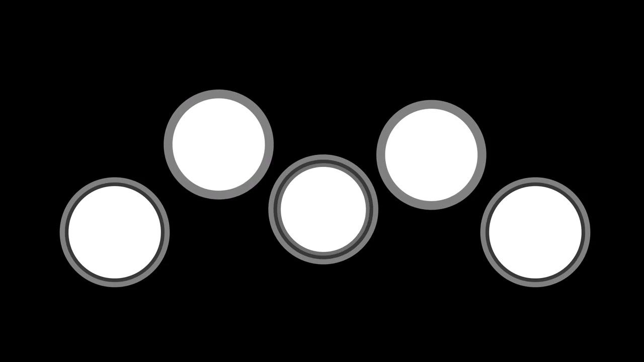 Abstract Animation of Expanding White Circles on Black Background
