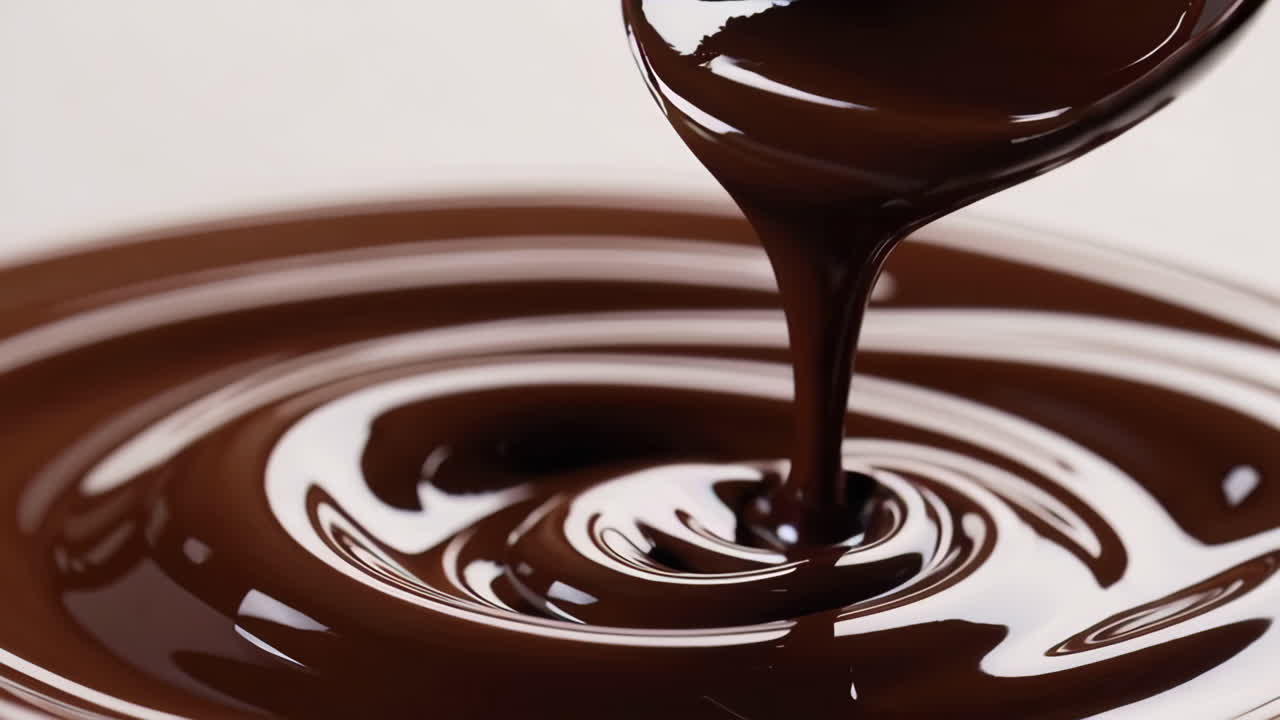 chocolate derretido que se vierte