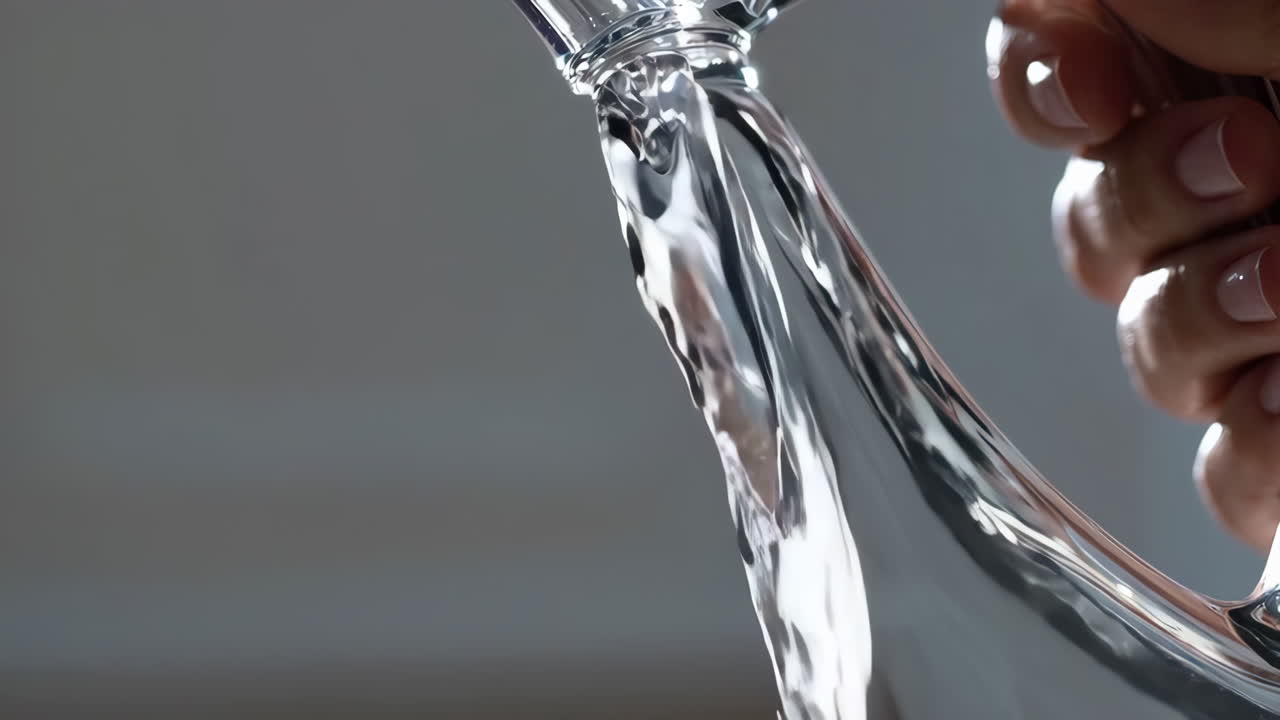 vertiendo agua de una botella