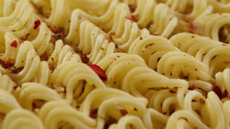 close-up of instant noodles