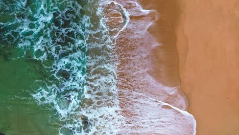 aerial-view-of-tropical-beach,-blue-waves,-4k