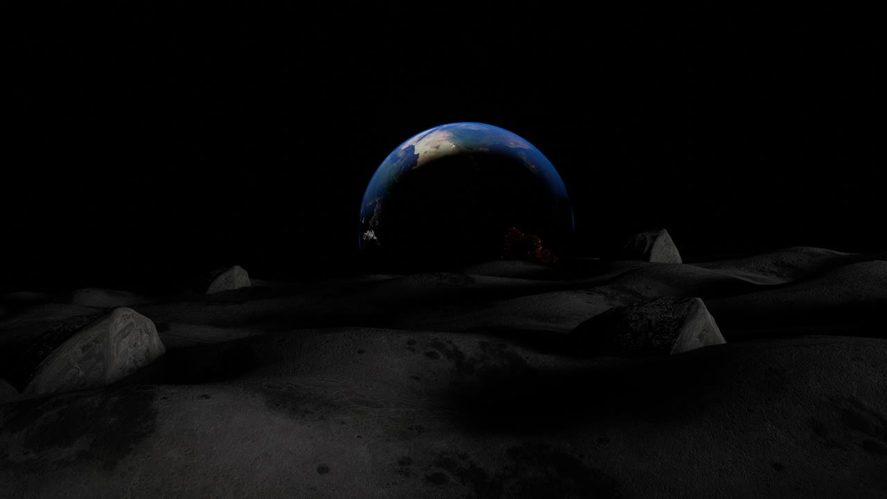 View from the Moon to the Earth video.