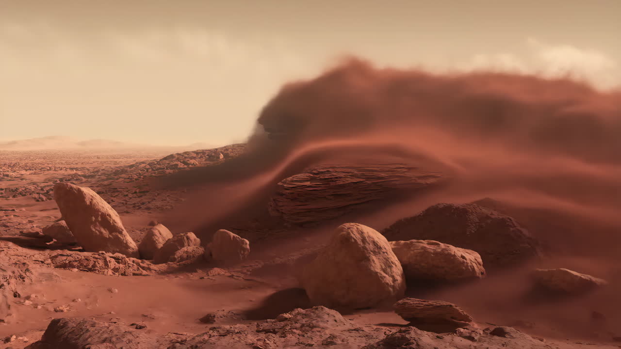 Tempesta di polvere su Marte