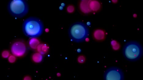 Blue purple glowing bokeh lights video animation