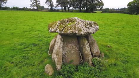 haroldstown dolmen panoramic close up drone shot