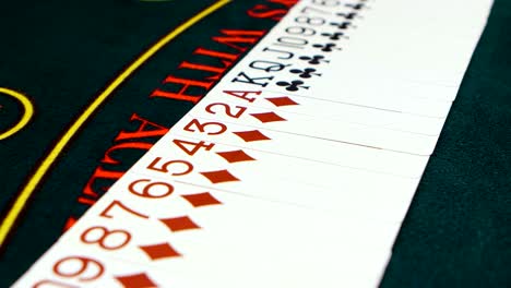 cards on a casino table