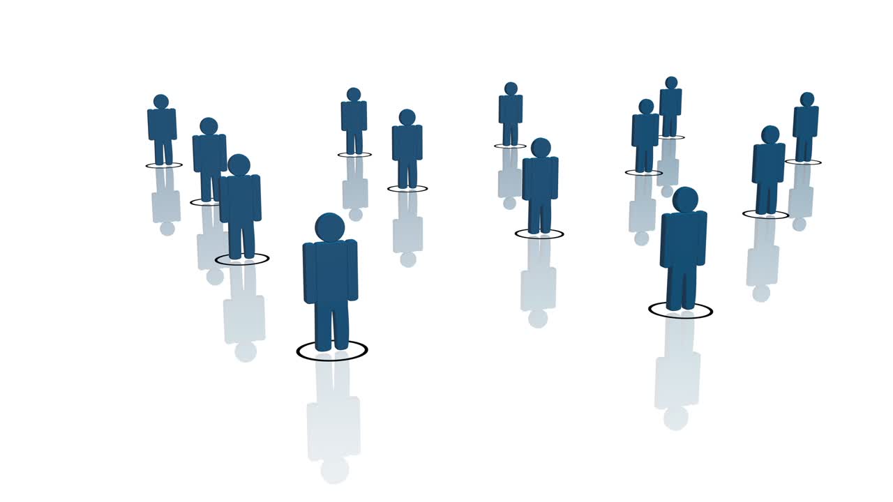 White background with blue human silhouettes.
