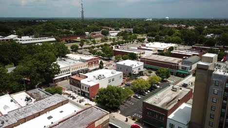 Aerial-pullout-over-Burlington-North-Carolina