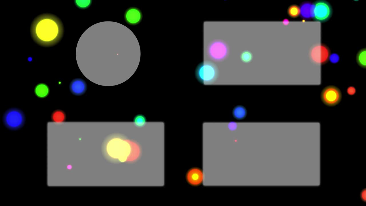 다채로운 공 구 끝 카드 끝 화면 모션 그래픽
