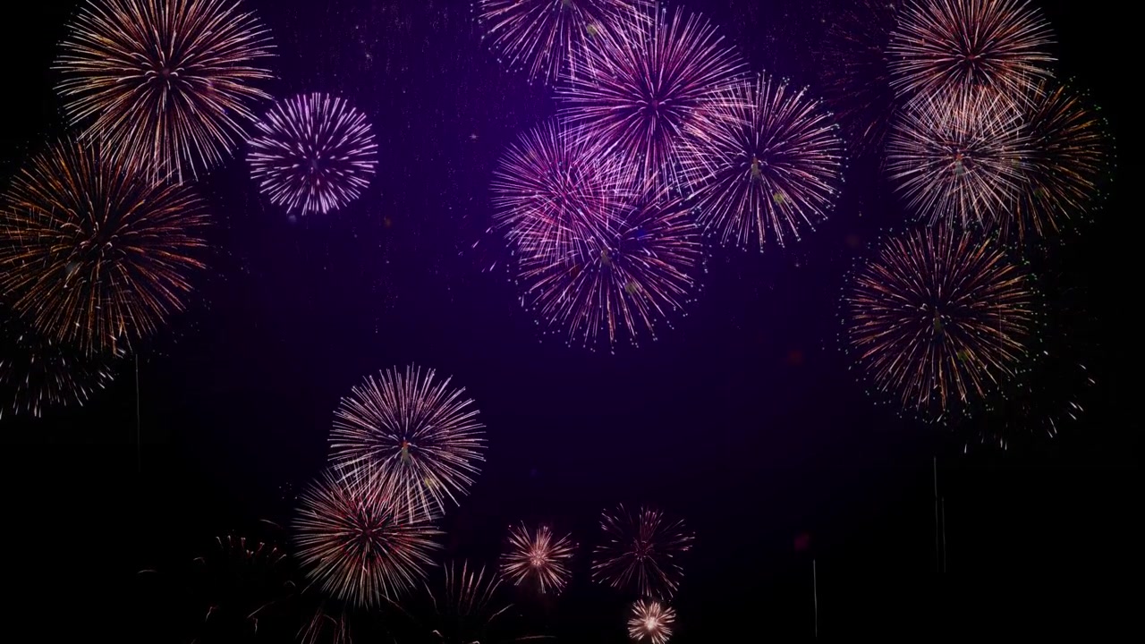 Real fireworks fireworks celebration festival background abstract sky display at night shining bokeh