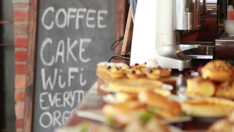 Displaying-of-bread-and-pastries-on-the-counter