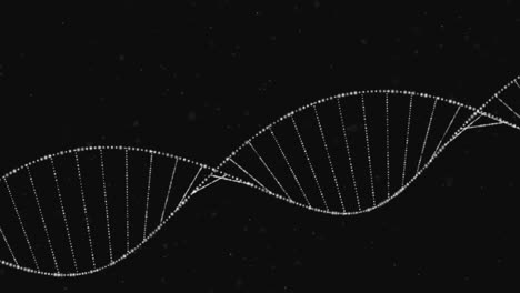 animation of dna strand on black background