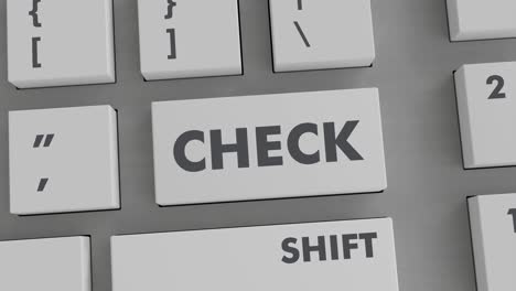 presionar el botón de verificación en el teclado