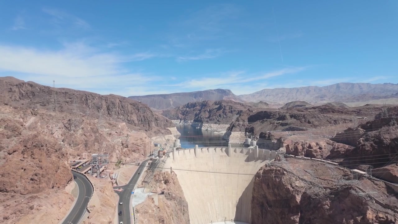 La diga di Hoover, un punto di riferimento, in una splendida vista paesaggistica