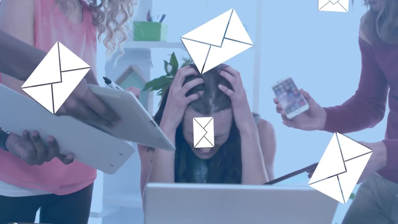 el líder del equipo estresado.