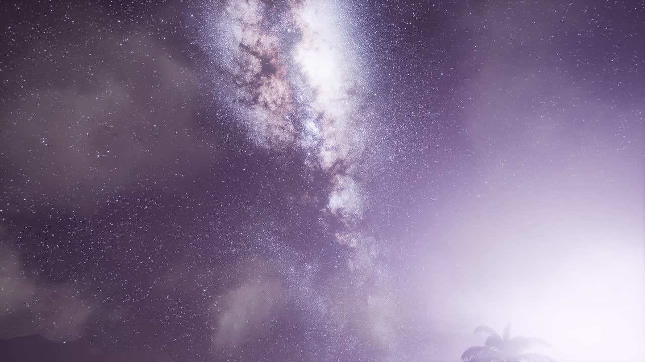 열대 우림 위의 은하계입니다.