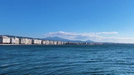 thessaloniki, greece on a warm day with blue skies