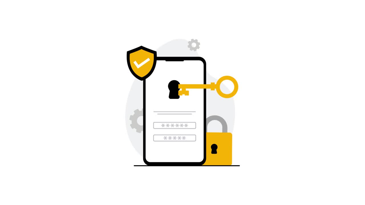 Smartphone Login and Data Security Animation