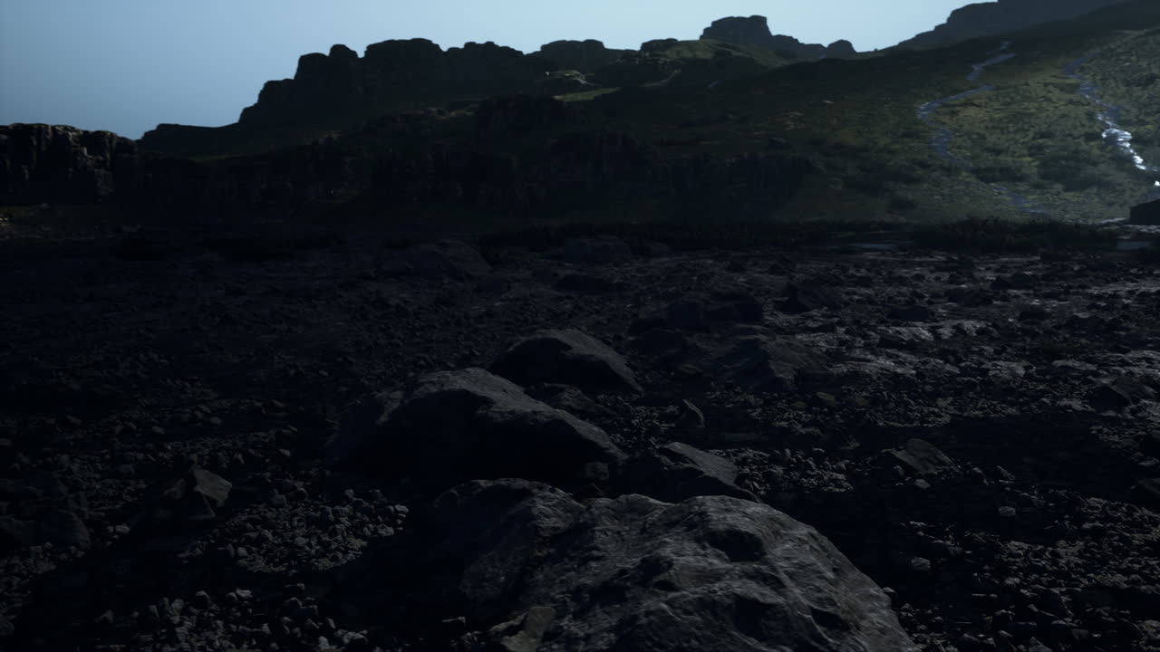 산악 풍경 의 공중 풍경