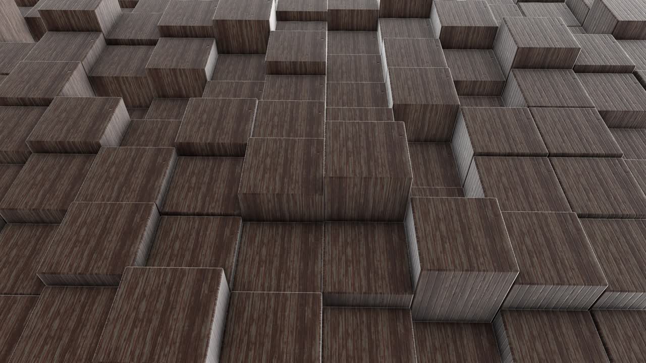 patrón de madera abstracto animado y formas de colores (loopable) video de stock